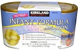 Kirkland Signature Infant Formula with DHA, ARA and Iron, 2 - 1lb 9oz Cans