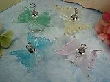 Crystal Butterfly place card holder asst 4 colors (Set of 6)