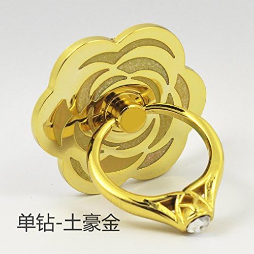 SHFT(TM) The Rose Design Single Diamante Bunker Ring Stand & Holder for iPhone 4 4S 5 5G Galaxy S2 S3 SIII S4 iPad iPod HTC Nokia All Cell Phones (Gold)
