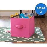 UPC 840358100065 product image for Better Homes and Gardens Collapsible Fabric Storage Cube - Pink (2 Pack) | upcitemdb.com