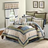 IMAGE OF Brylane Home Comforter Set (GREEN CHAMPAGNE,KING)