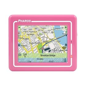 Pharos 150 Drive 3.5-Inch Touchscreen TTS Portable GPS Unit, Pink