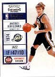 2010 11 Playoff Contenders Plates & Patches Basketball Card # 26 Andrei Kirilenko Utah Jazz In a Protective Screwdown Display Case!