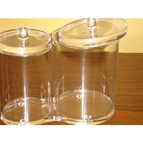<b>Acrylic Cotton Ball & Swab Caddy-one Pc Set</b>