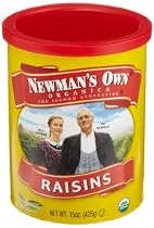 Newman's Own Organics Organic California Raisins, 15-Ounce Cans (Pack of 6)