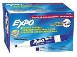 Stationery&Grocery Online Shop Ranking 204. Expo Low Odor Chisel Tip Dry Erase Markers, 12 Blue Markers (80003)
