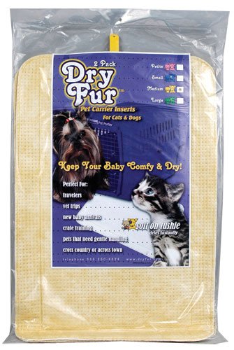 Childrens Toyshop  Pet Supplies : Dry Fur Pet Carrier Insert Medium Yellow 2pk