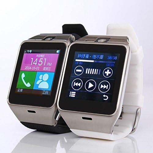 GV18 Smart Watch for iPhone or Samsung. Bluetooth Smart Watch Unlocked WristWatch Phone with Camera & Touch Screen for Android OS and IOS Smartphone (Black)