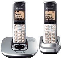 Panasonic KX-TG6422ES DECT Twin Digital Cordless Phone Set with Answer Machine in Silver