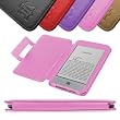 DURAGADGET Pink Genuine Leather Book Style Case/Cover With Magnetic Clasp For Amazon's New Kindle TOUCH, Wi-Fi, 6" E Ink Display (Latest Generation)
