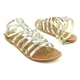 Sam Edelman Women's Gilda Gladiator Sandal,White/Black,8.5 M