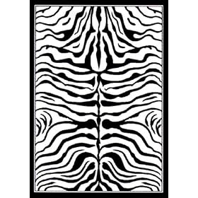 United Weavers - Safari Zebra Skin Novelty 5' x 8' Area Rug