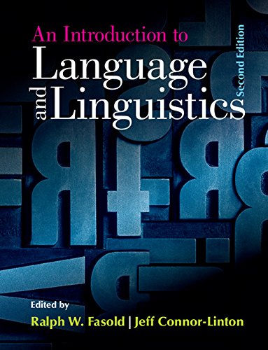 An Introduction to Language and LinguisticsFrom Cambridge University Press