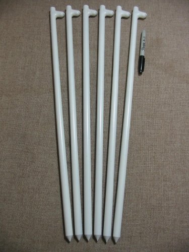 A six pack of White Wedding or Party Tent Stakes....24