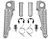TCMT Front Motorcycle Footpeg Footrest Set Fits For Kawasaki Ninja ZX6R ZX636 NINJA 2003-2023 ZX10R 2004-2010 ZX9R 1998-2003 Z1000 2007-2016 Z H2 2020-2023