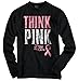 Breast Cancer Awareness Long Sleeve T Shirt Think Pink Fight Cure Strength Tee