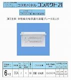 コスモパネルコンパクト21(露出・半埋込両用形)(ドア付)(リミッタースペースなし)(単3:主幹:ELB30A分岐6+2)