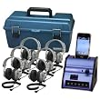 Listening/Learning Center - Hamilton Digital Audio Hub with 6 SC7V Deluxe Headphones and Plastic Carry Case (DSIP-SC7V)