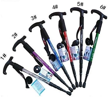 Odoor 4 Sections Aluminum Curved Handle Climbing Stick , 3#