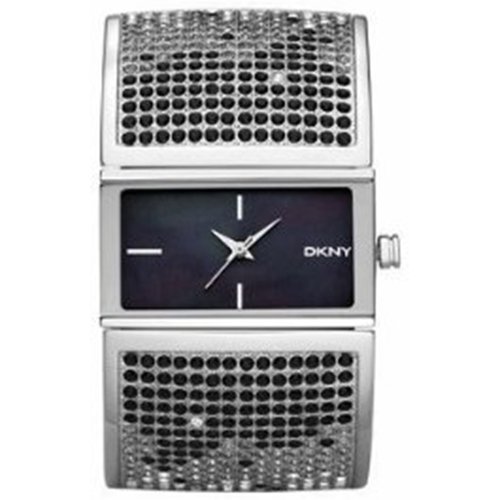 DKNY Women's NY8043 Black Stainless-Steel Quartz Watch with Black Dial