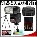 Pentax AF-540FGZ Flash + 4 Batteries & Charger + Tripod + Case for Pentax K20D, K200D, K2000, K10D, K100D, K110D, Digital SLR Cameras