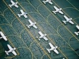 Aerial of Light Aircraft Parked on the Tarmac at Moorabbin Airport, Melbourne, Australia Photographic Poster Print by Rodney Hyett, 18x24