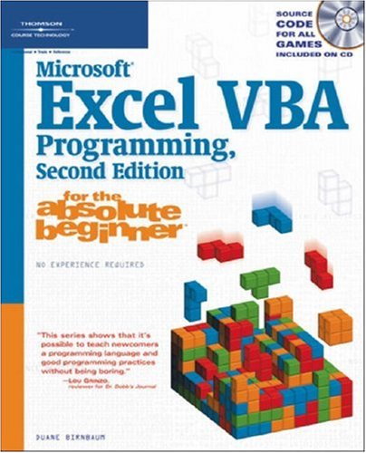City Travel Guides Discounted  Books : Microsoft Excel VBA Programming for the Absolute Beginner (For the Absolute Beginner)