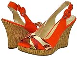 51XgX5ROSdL. SL160  Qupid Talent 10 Orange Women Wedge Sandal