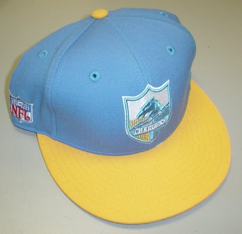 San Diego Chargers Retro 2-Toned Fitted Hat (Light Blue/Yellow) 7