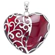 Red Heart Sterling Silver Pendant