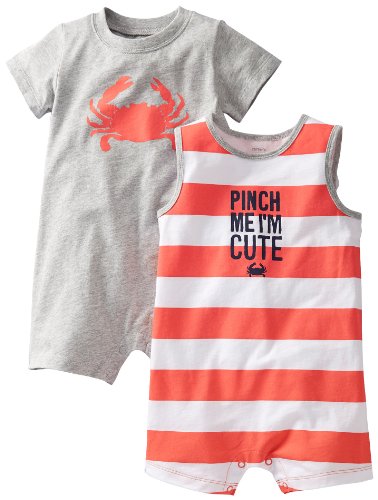 Carter's Baby Boys' 2 Pack Pocket Rompers (Baby)