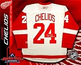 Chris Chelios Autographed/Hand Signed Detroit Red Wings White Reebok Premier Jersey