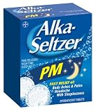 Alka-Seltzer PM Pain Reliever & Sleep Aid Effervescent Tablets, 24-Count Boxes (Pack of 4)