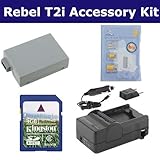 Canon EOS Rebel T2i Digital Camera Accessory Kit includes: SDLPE8 Battery,  ....