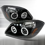 2005-2010 Chevy Cobalt Halo Led Projector Headlights Black