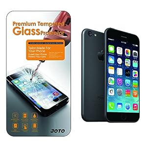 JOTO iPhone 6 Plus 5.5 Tempered Glass Screen Protector - iPhone 6 Plus 0.33 mm Rounded Edge Tempered Glass Screen Protector Film Guard for Apple iPhone 6 Plus 5.5 inch (1 Pack)