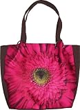 Gerbera Daisy Hand / Tote Bag Galleria synthetic leather strap