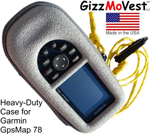 GARMIN GpsMap 78sc 78s Heavy-Duty Case Cover Skin in 'Marine White' w/ Webbing Loop, Lanyard w/Clip. Only For Garmin GPSMap 78sc, 78s & 78. Search 'GizzMoVest' for all models. MADE IN THE USA.
