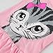 LittleSpring Little Girls' Dresses Summer Cat Printing