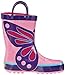 Western Chief Kids Girls' Waterproof Easy-On Printed Rain Boot, Wings, 8 Little Kid