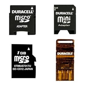 Duracell 1GB Micro SD Memory Card with Universal Adapter by Duracell