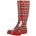 On Your Feet Women's Satra Plaid Tall Shaft Rain Boot