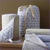 Q Collection Junior Organic Celestial Parade Crib Set Blue