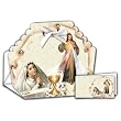 12 First Holy Communion "Girl and Divine Mercy" Bombonieras with Thank You Cards in Spanish: Pre-Packaged, 4x4.5", Envelopes Included, Made in Italy!