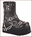 Goth Boots Womens Black Chain Goth Boots