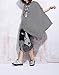 ELLAZHU Women Baggy Bat Wing Asymmetric Hem T-shirt Shirt Onesize GY356 Stripe