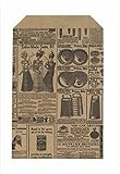 100 6x9 Newspaper print Paper Kraft Bags,Vintage style Newsprint Merchandise Gift Shopping Bags