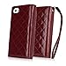 BoxWave Apple iPhone 5s Avery Case - Leather Clutch Wallet Case Patent Leather Vegan Credit Card Case - Apple iPhone 5s Cases and Covers (Ruby)