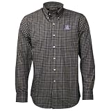 Cutter & Buck Arizona Wildcats Navy Blue Alumni Check Woven Long Sleeve Shirt