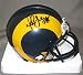 Marshall Faulk St Louis Rams NFL Hand Signed Mini Throwback Football Helmet